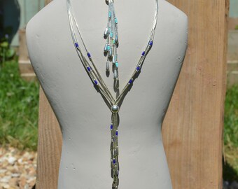 Turquoise and Sterling Silver Layering Necklace
