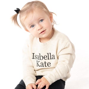 Personalized Toddler Sweatshirt | Embroidered Sweatshirt for Kids | Personalized Kids Sweatshirt | Monogrammed Toddler Sweatshirt
