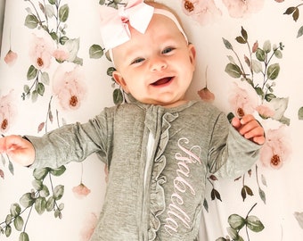 Atuendo para recién nacida que vuelve a casa, Atuendo para niña que vuelve a casa, Atuendo personalizado para recién nacida, Atuendo para bebé en el hospital, Niña que vuelve a casa
