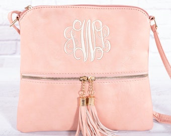 monogrammed leather purse