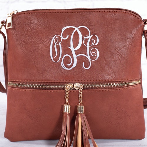 personalized monogram crossbody bag