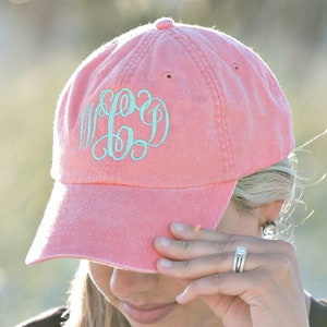 Monogrammed Hats, Custom Embroidered Hats, Personalized Baseball Caps, Monogrammed Dad Hats, Monogram Hat, Custom Hat for Women, Mom Hat
