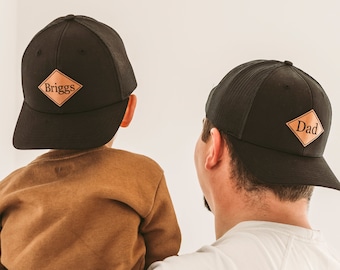 Personalized Dad Hat, Matching Trucker Cap, Father's Day Gift