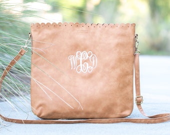 Borsa a tracolla in similpelle con monogramma / Borsa a tracolla personalizzata