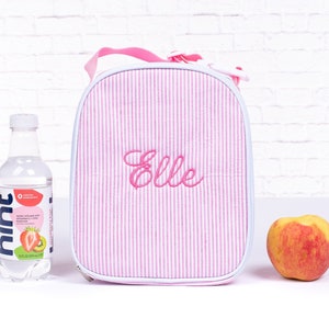 Personalized Lunch Bags for Kids | Insulated Lunch Bag | Seersucker Lunch Bag | Monogrammed Kids Lunch Bag | Lunch Box | Lunch Bag for Women