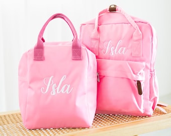 Lunch box termico personalizzato per bambini, borsa per il pranzo con monogramma