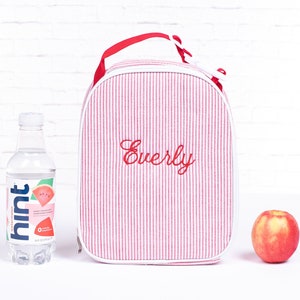 Personalized Lunch Bags for Kids, Insulated Lunch Bag, Seersucker Lunch Bag, Monogrammed Kids Lunch Bag, Lunch Box, Lunch Bag for Women