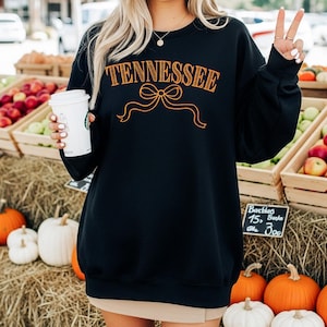 Tennessee Football Sweatshirt, Embroidered Tennessee Sweatshirt, Custom Gameday Sweatshirt, Embroidered College Crewneck, TN Sweatshirt