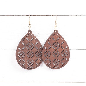 Wood Earrings, 40 Styles of Wooden Earrings, Wood Teardrop Earrings, Wooden Statement Earrings, Wood Hoop Earrings, Trendy Earrings