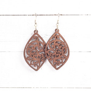 Wood Earrings, 40 Styles of Wooden Earrings, Wood Teardrop Earrings, Wooden Statement Earrings, Wood Hoop Earrings, Trendy Earrings