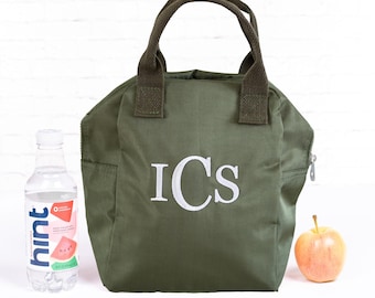 Lunch box termico personalizzato per bambini, borsa per il pranzo con monogramma
