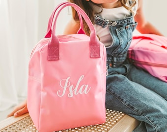Lunch box personalizzato per bambini, borsa termica per il pranzo con monogramma