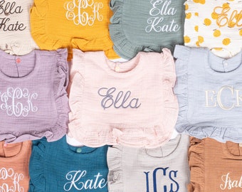 Personalized Baby Bibs | Personalized Gift for Baby Girls | Monogram Baby Bib | New Baby Girl Gift | Baby Shower Gifts for Girls | Baby Bibs