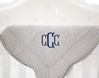 Presente de bebê, colcha de bebê, presente personalizado de bebê, presente de bebê recém-nascido, presente de chá de bebê, cobertor com nome de bebê | Presente de bebê novo para meninos ou meninas