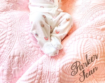 Personalized Baby Quilt | Monogram Baby Quilts | Baby Girl Quilt | Personalized Baby Gifts for Girls | Monogrammed Baby Blanket / Quilt Pink