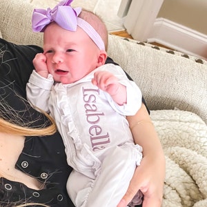Newborn Girl Coming Home Outfit | Baby Girl Coming Home Outfit | Personalized Newborn Outfit | Baby Hospital Outfit | Babygirl Coming Home
