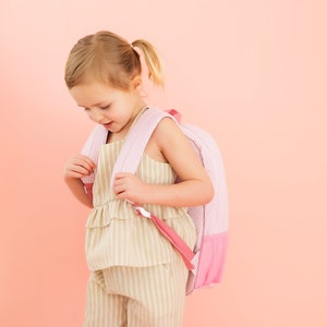 Sac à dos personnalisé pour enfant, sac à dos à monogramme, sac à langer en seersucker, cadeaux personnalisés pour enfant, cartable pour garçon, cartable pour garçon