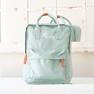 Sacs à dos personnalisés pour bébé, Sacs à dos à monogramme pour tout-petit, Sacs à dos verts pour enfants, Cartables pour enfants d'âge préscolaire, Sacs à dos à couches personnalisés