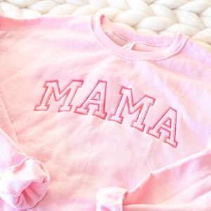 Embroidered MAMA Sweatshirt | Mama Embroidered Sweatshirt | Crewneck Unisex MAMA Sweatshirt Embroidered | New Mom Gift | Gift for Mom