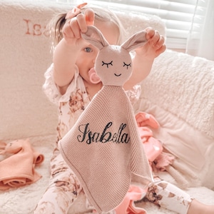 Baby Gift, Personalized Baby Lovey, Animal Lovey, Personalized Baby Gift, Bunny Lovey, Security Blanket, Newborn Baby Gift, Baby Shower Gift