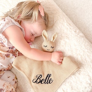 Baby Gift, Personalized Baby Lovey, Animal Lovey, Personalized Baby Gift, Bunny Lovey, Security Blanket, Newborn Baby Gift, Baby Shower Gift