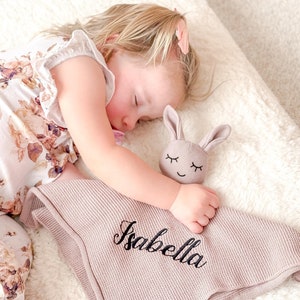 Baby Gift, Personalized Baby Lovey, Animal Lovey, Personalized Baby Gift, Bunny Lovey, Security Blanket, Newborn Baby Gift, Baby Shower Gift