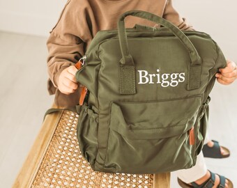 Monogramm Baby Rucksack, personalisierte Kleinkind Buch Tasche