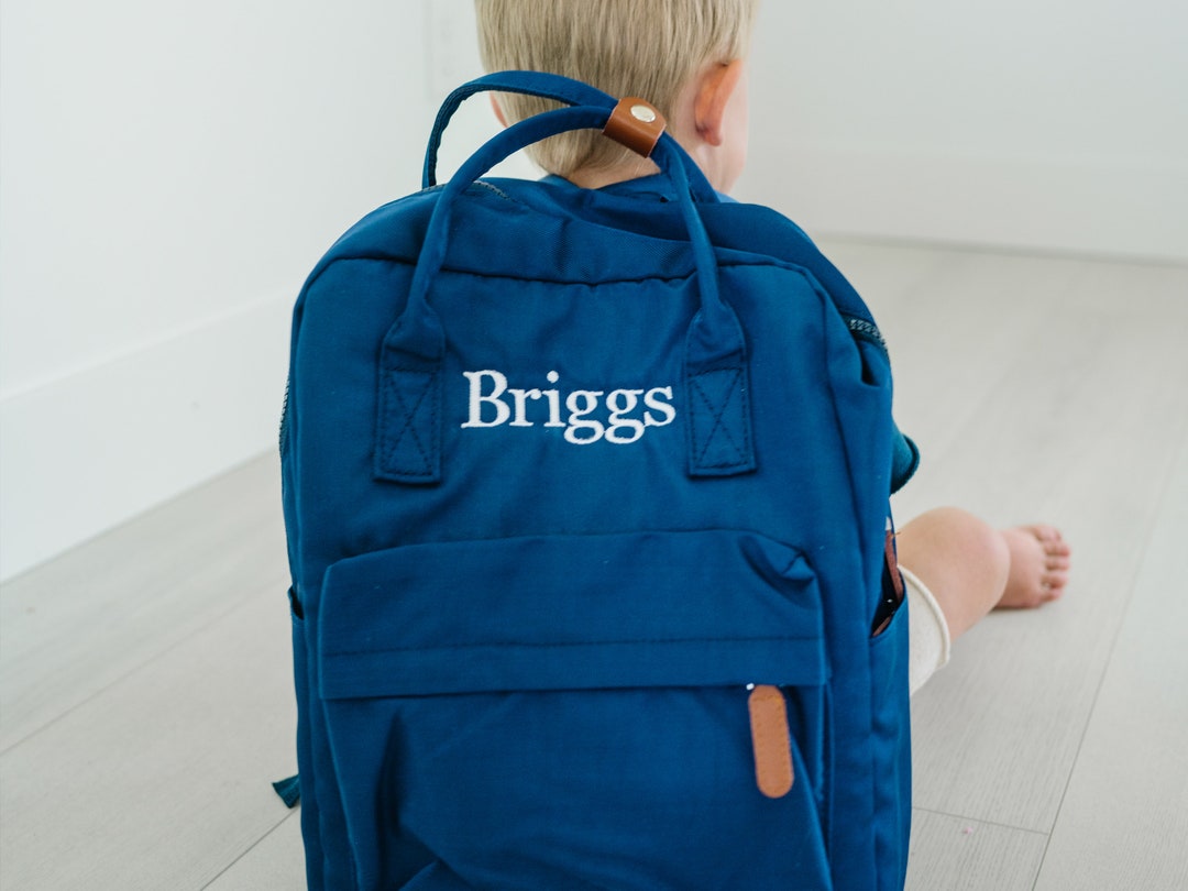 Personalized Baby Backpacks Monogrammed Toddler Backpacks Navy Kids