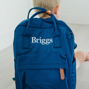 Sacs à dos personnalisés pour bébé, Sacs à dos à monogramme pour tout-petit, Sacs à dos bleu marine pour enfants, Cartables préscolaires, Sacs à dos à couches personnalisés