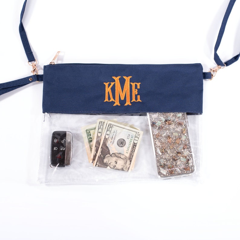 Monogram Clear Stadium Bags Personalized Bag for Gameday 8 Crossbody Bag Colors image 1