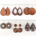 Wood Earrings, 64 Styles of Wooden Earrings, Wood Teardrop Earrings, Wooden Statement Earrings, Wood Hoop Earrings, Trendy Earrings