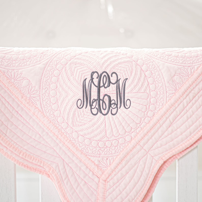 Personalized Baby Quilt Monogram Baby Quilts Baby Girl Etsy