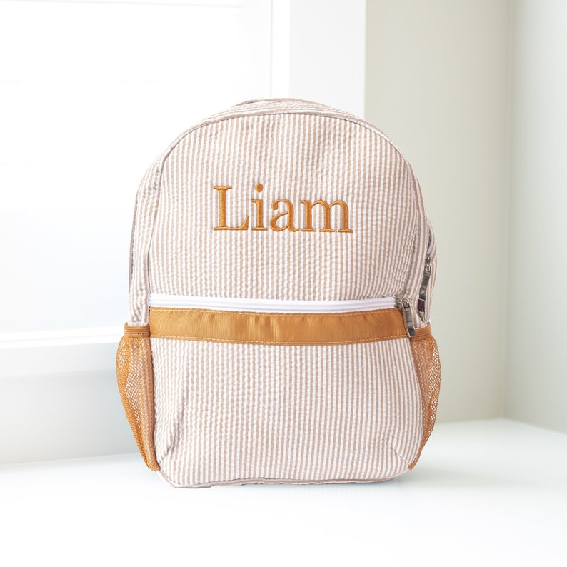 Personalized Baby Backpacks, Monogrammed Toddler Backpacks, Seersucker ...