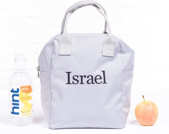 Lunch box termico personalizzato per bambini, borsa per il pranzo con monogramma