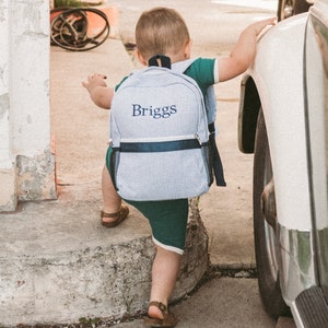 Personalized Baby Backpacks, Monogrammed Toddler Backpacks, Seersucker Backpack, Preschool Book Bag, Personalized Baby Gifts