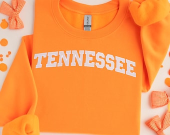 Custom Game Day Sweatshirt, Embroidered Sweatshirt with Glitter, Team Sweatshirt, Custom Embroidery Tennessee Sweatshirt, Football Shirt