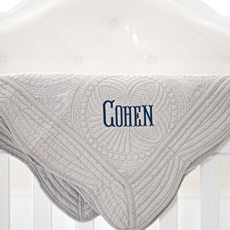 Personalized Baby Quilt Monogram Baby Quilts Baby Boy Etsy