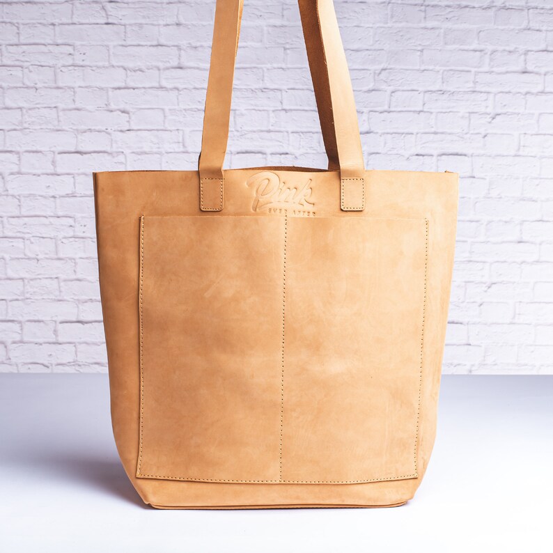 Handmade Leather Tote Bag 100 Real Leather Purse Large Etsy