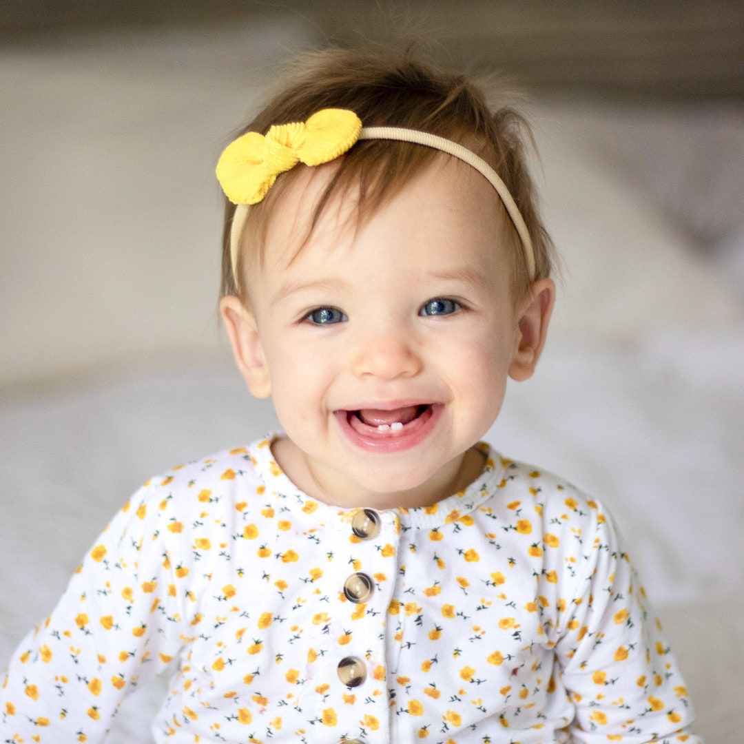 Corduroy Baby Headbands Set of 3 Baby Girl Headbands Baby Girl Bows