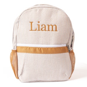 Personalized Baby Backpacks, Monogrammed Toddler Backpacks, Seersucker Backpack, Preschool Book Bag, Personalized Baby Gifts