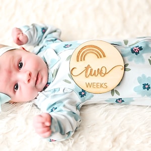 Signes de bébé personnalisés | Lot de 4 cartes jalons bébé | Disques jalons bébé | Panneaux en bois pour bébé | Meilleur cadeau de bébé | Cadeau bébé fille | Cadeau bébé garçon
