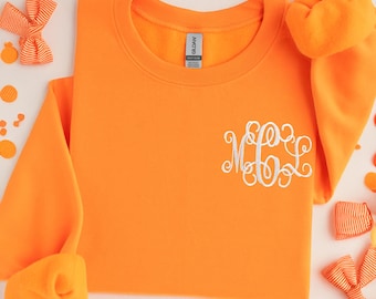 Game Day Monogrammed Sweatshirt, Embroidered Sweater, Custom Crewneck, Game Day Sweatshirt, Football Sweatshirt, Personalized Gift for Her