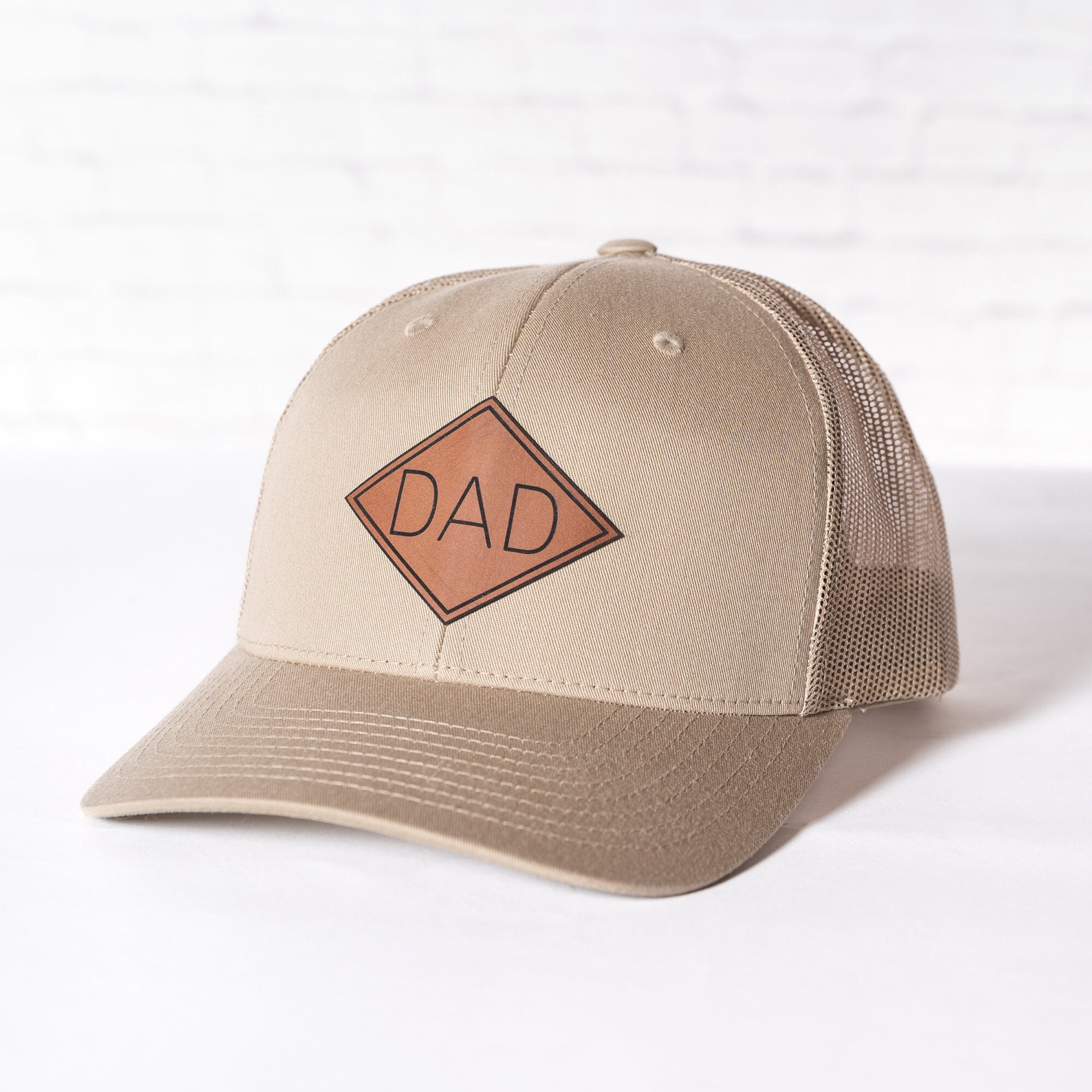 Custom Dad Hats PU Leather Patch Hats for Dad Dad Gift for New