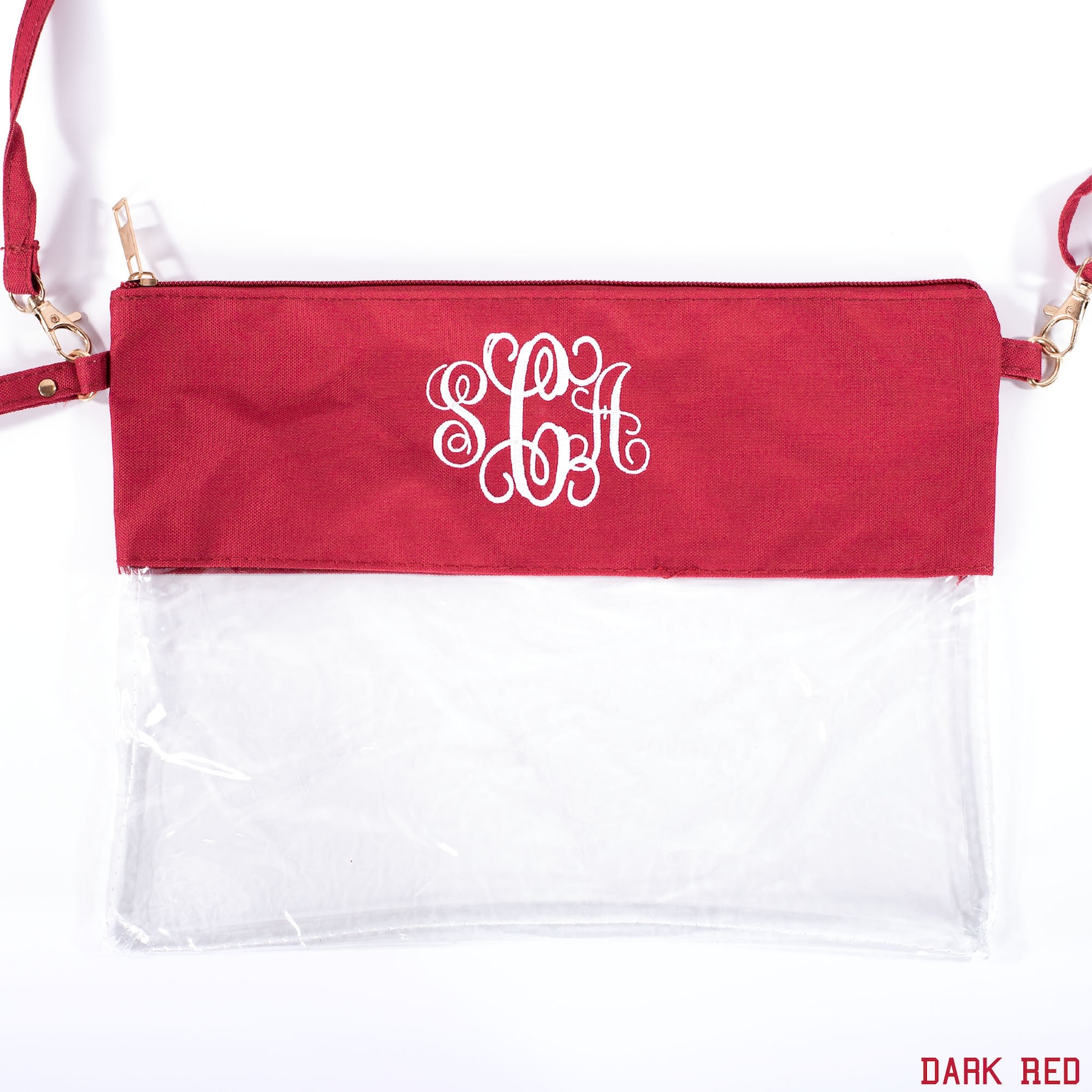 Monogrammed Clear Stadium Bags Team Color Game Day Bag Etsy