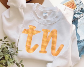 Appliqué TN Gameday Sweatshirt, Embroidered Polka Dot Tennessee Crewneck