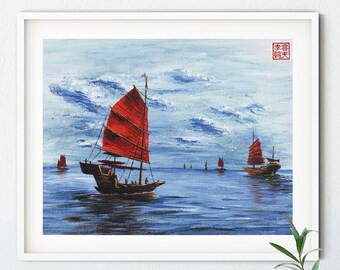 Kunstdruck von japanischen Kunstwerken und chinesischen Gemälden, "War" von Andrew Lee, Erstellen Sie Ihr eigenes Set von zwei Drucken oder 3 Stück Wandkunst