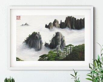 Kunstdruck von japanischen Kunstwerken und chinesischen Gemälden, "Vision" von Andrew Lee, Erstellen Sie Ihr eigenes Set von zwei Drucken oder 3 Stück Wandkunst