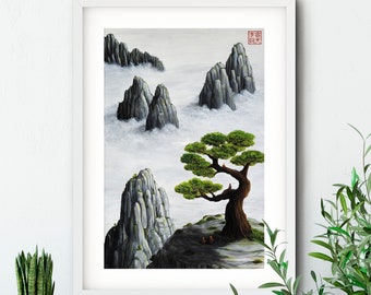 Kunstdruck von japanischen Kunstwerken und chinesischen Gemälden, "Gratitude" von Andrew Lee, Erstellen Sie Ihr eigenes Set von zwei Drucken oder 3 Stück Wandkunst