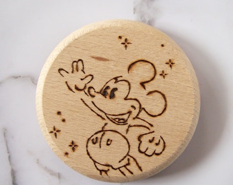 Disney Mickey Mouse glass coaster lid beer mat wooden coaster insect protection beech wood