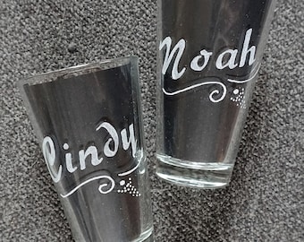 Open Glass 300ml personalizable Longdrink Cocktail Water Name Text